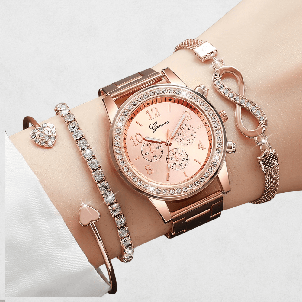 GlamAura 4-in-1 Watch Set