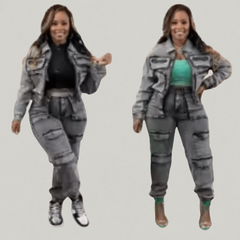 Street Luxe Denim Tracksuit