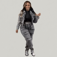 Street Luxe Denim Tracksuit