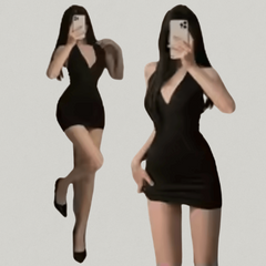 Velvet Desire Halter Dress